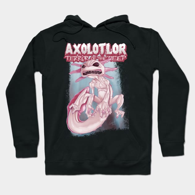 Axolotlor: Terror of the Deep Hoodie by gavinmichelliart